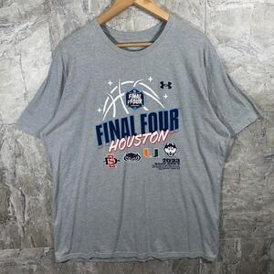 Under Armour grey Final Four Houston 2023 NCAA Basketball T-Shirt Mens Size XXL